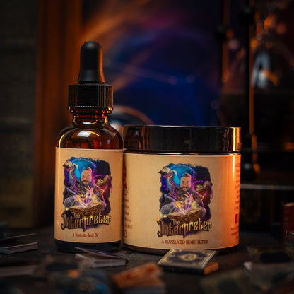 The Interpreter - Beard Oil & Butter Kit - Warm Amber Resin, Crisp Grapefruit, Dusky Lavender