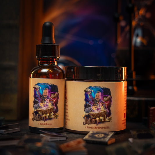 The Interpreter - Beard Oil & Butter Kit - Warm Amber Resin, Crisp Grapefruit, Dusky Lavender