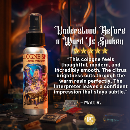The Interpreter - Cologne - Warm Amber Resin, Crisp Grapefruit, Dusky Lavender