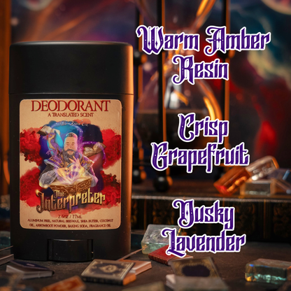The Interpreter - Deodorant - Warm Amber Resin, Crisp Grapefruit, Dusky Lavender