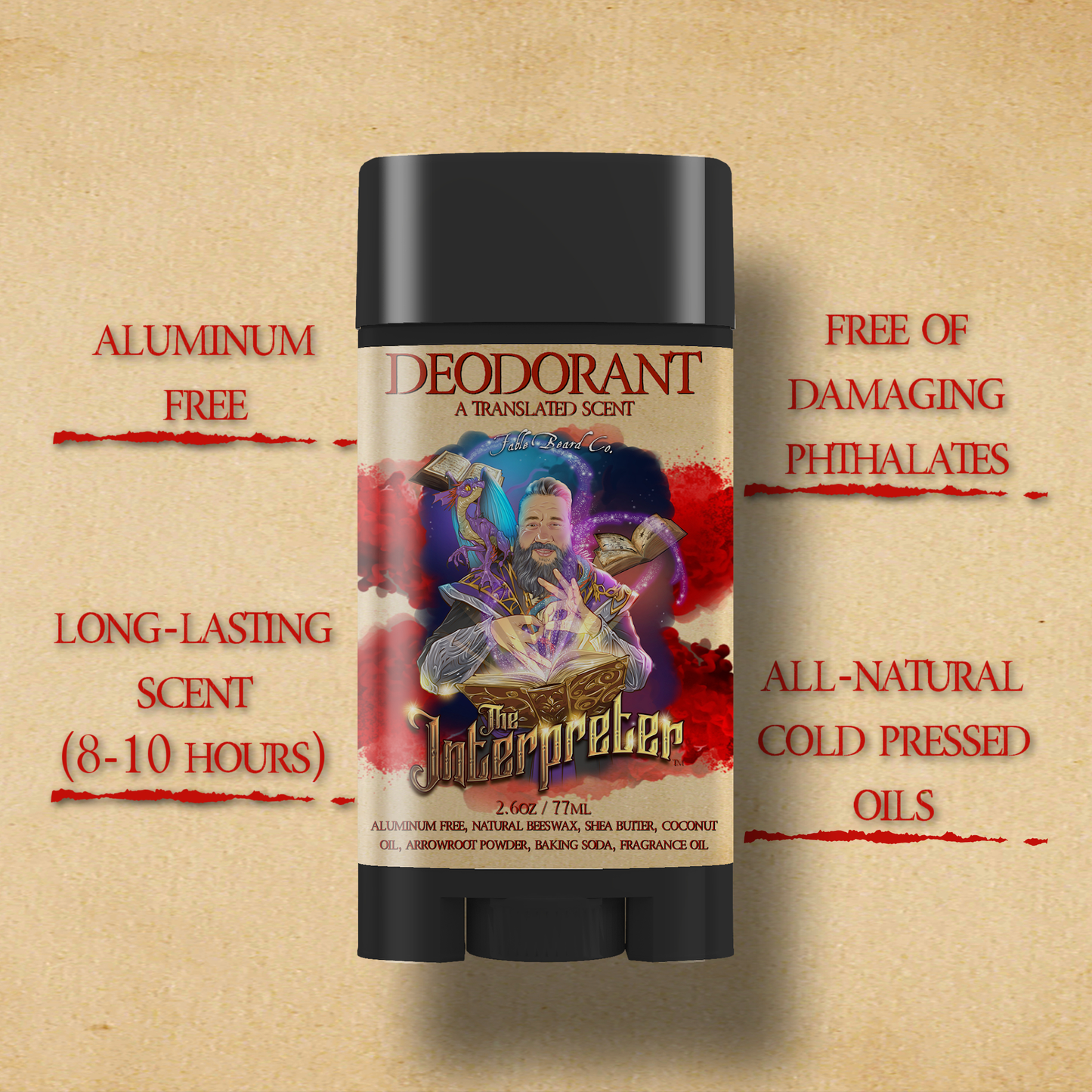 The Interpreter - Deodorant - Warm Amber Resin, Crisp Grapefruit, Dusky Lavender