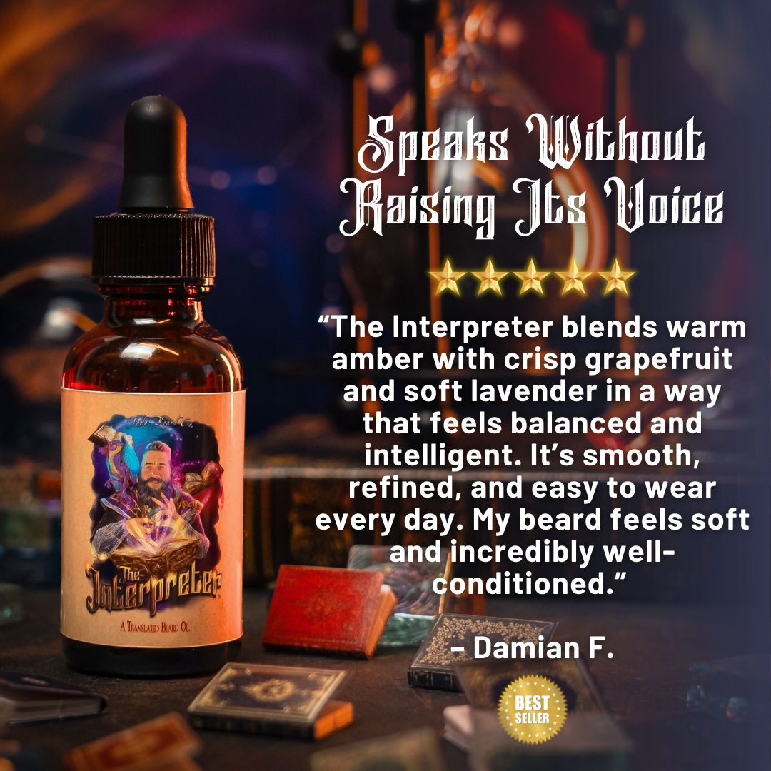 The Interpreter - Beard Oil - Warm Amber Resin, Crisp Grapefruit, Dusky Lavender