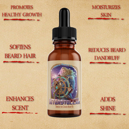 Interstellar - Beard Oil - Obsidian Dark Oak, Radiant Bergamot, Nebular Cranberry