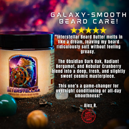 Interstellar - Beard Butter - Obsidian Dark Oak, Radiant Bergamot, Nebular Cranberry