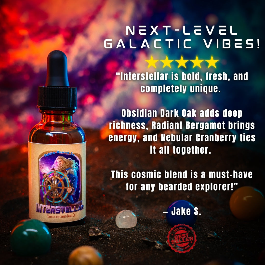 Interstellar - Beard Oil - Obsidian Dark Oak, Radiant Bergamot, Nebular Cranberry