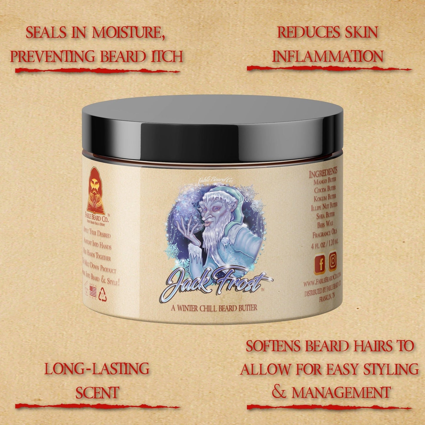 Jack Frost - Complete Butter Kit - Christmas Pine, Fir Trees, and Peppermint Stick