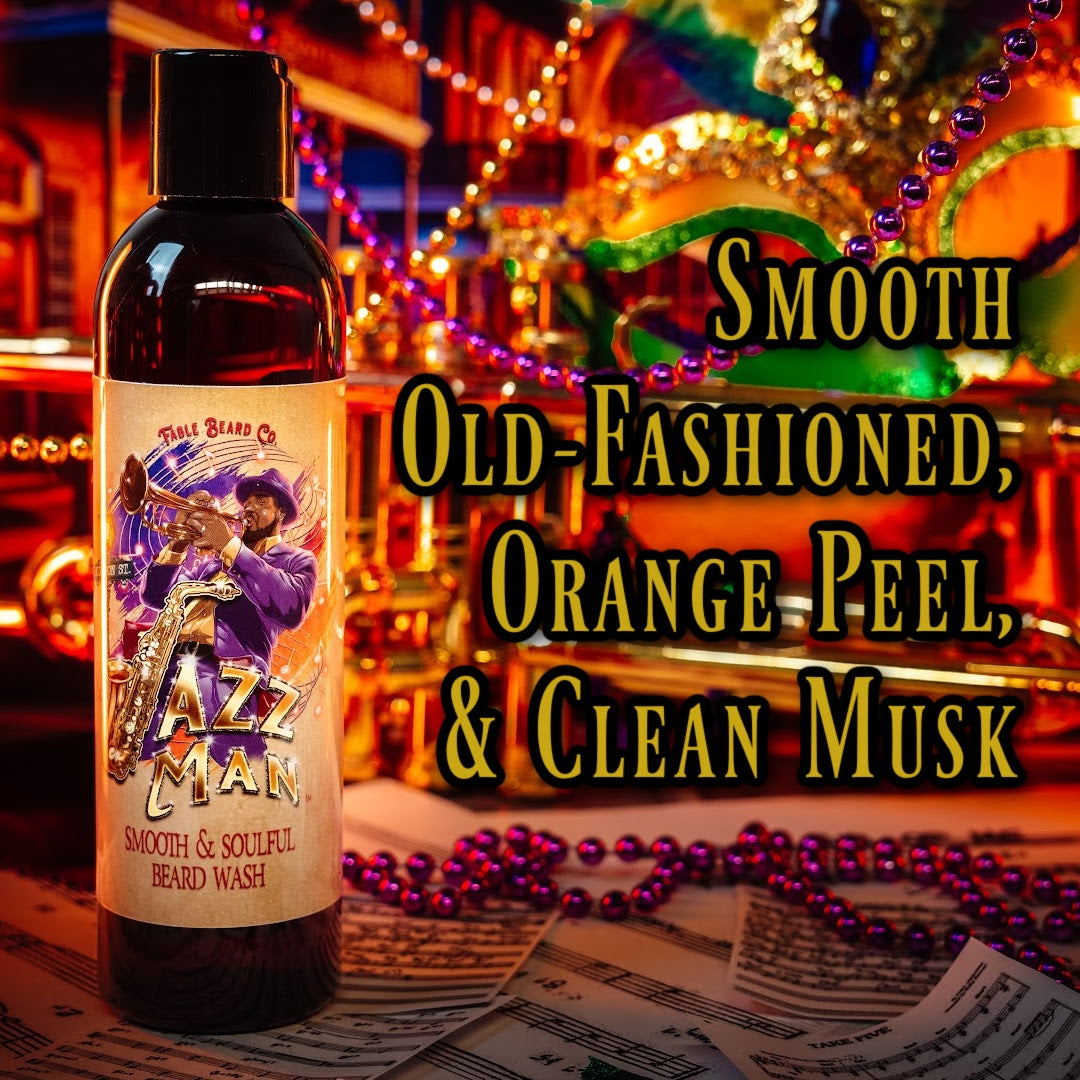 The Jazzman - Beard Wash - Smooth Old-Fashioned, Orange Peel, Clean Musk