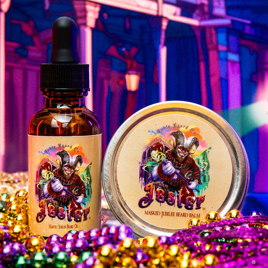 The Jester - Beard Oil & Balm Kit - Sugared Dates, Mulled Wine, Clean Vetiver, Black Currant