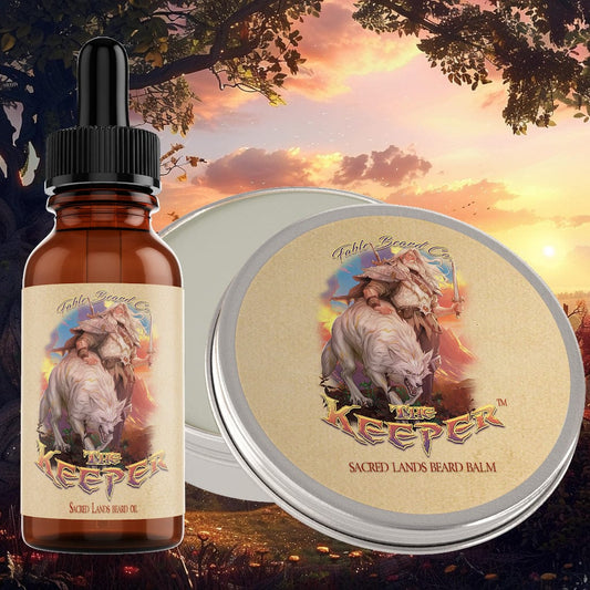 The Keeper - Beard Oil & Balm Kit - Exotic Tobacco, Citrus Zest, Ancient Woods, and Spicy Patchouli
