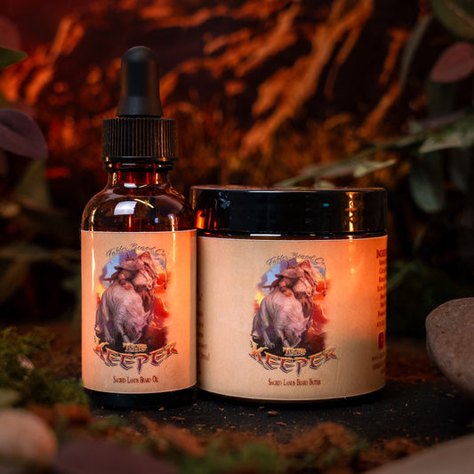 The Keeper - Beard Oil & Butter Kit - Exotic Tobacco, Citrus Zest, Ancient Woods, and Spicy Patchouli