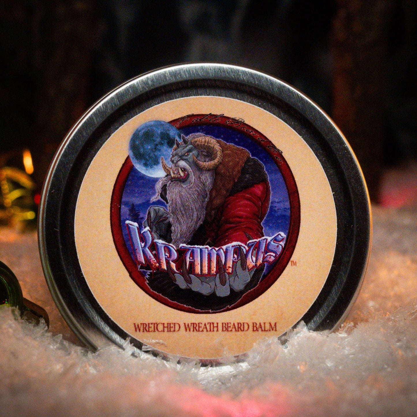 Krampus - Beard Balm - Evergreen Wreath, Pine Boughs, and Spiced Apples