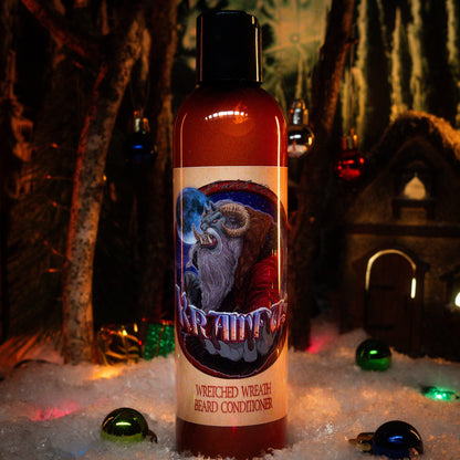 Krampus - Beard Conditioner - Evergreen Wreath, Pine Boughs, and Spiced Apples