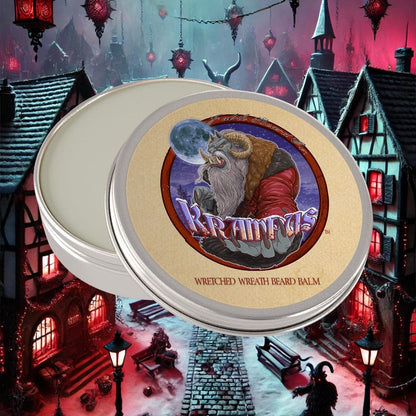 Krampus - Beard Balm - Evergreen Wreath, Pine Boughs, and Spiced Apples