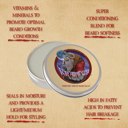 Krampus - Beard Balm - Evergreen Wreath, Pine Boughs, and Spiced Apples
