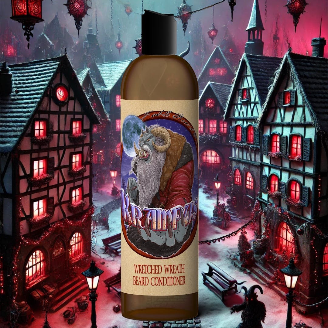 Krampus - Beard Conditioner - Evergreen Wreath, Pine Boughs, and Spiced Apples