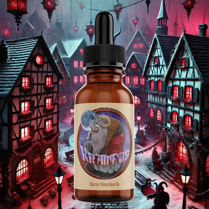 Krampus - Beard Oil - Evergreen Wreath, Pine Boughs, and Spiced Apples