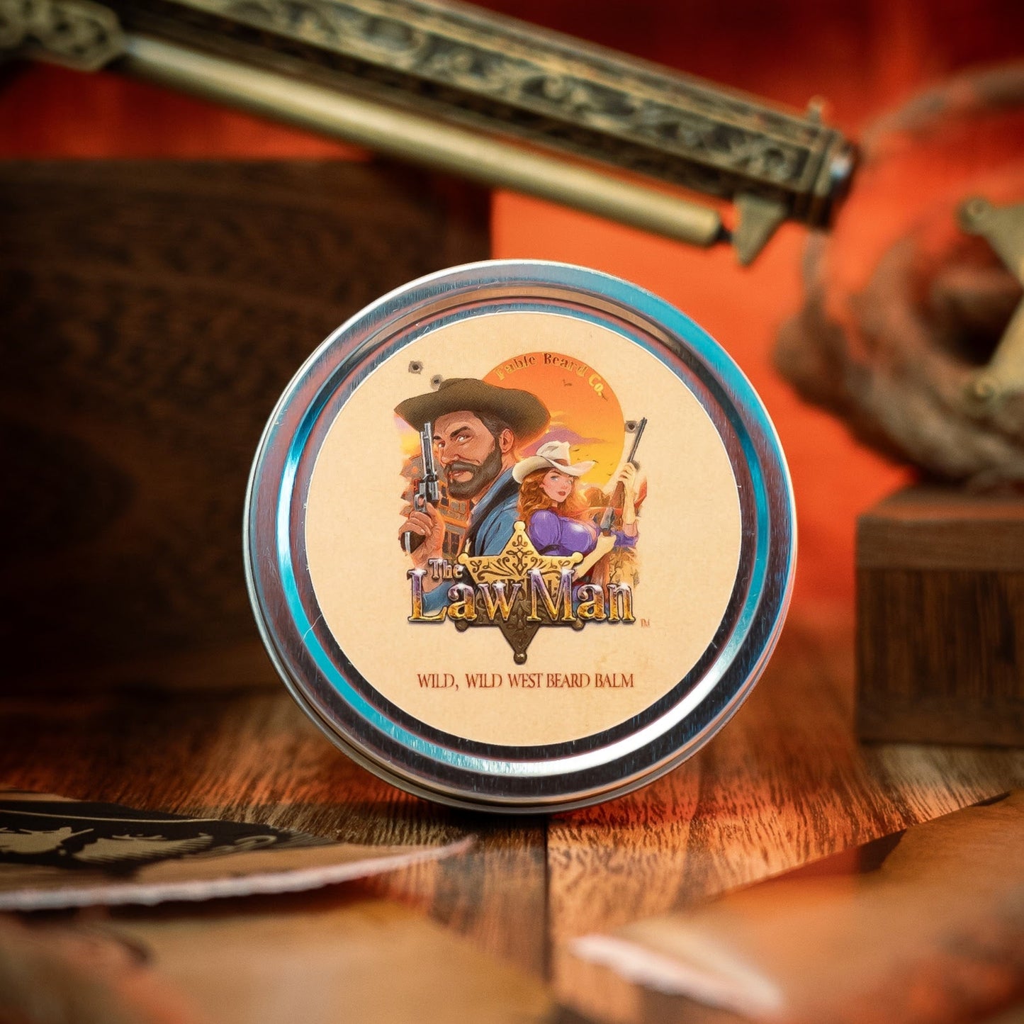 Lawman - Beard Balm - Worn Saddle Leather, Storm Washed Bergamot, Golden Amber