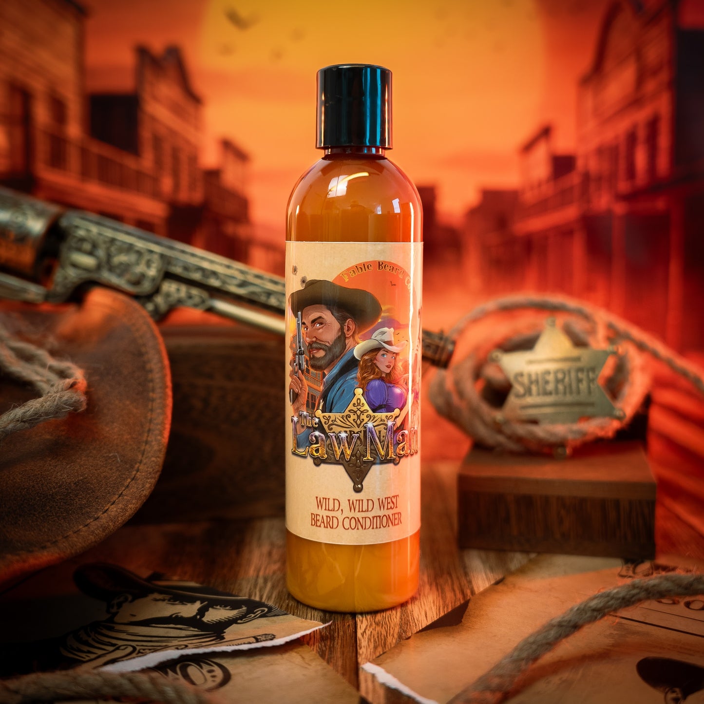 Lawman - Beard Conditioner - Worn Saddle Leather, Storm Washed Bergamot, Golden Amber