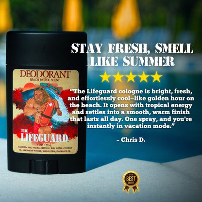 The Lifeguard - Deodorant - Pineapple Margarita, Creamy Vanilla & Golden Amber