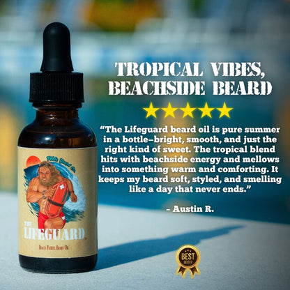 The Lifeguard - Beard Oil - Pineapple Margarita, Creamy Vanilla & Golden Amber
