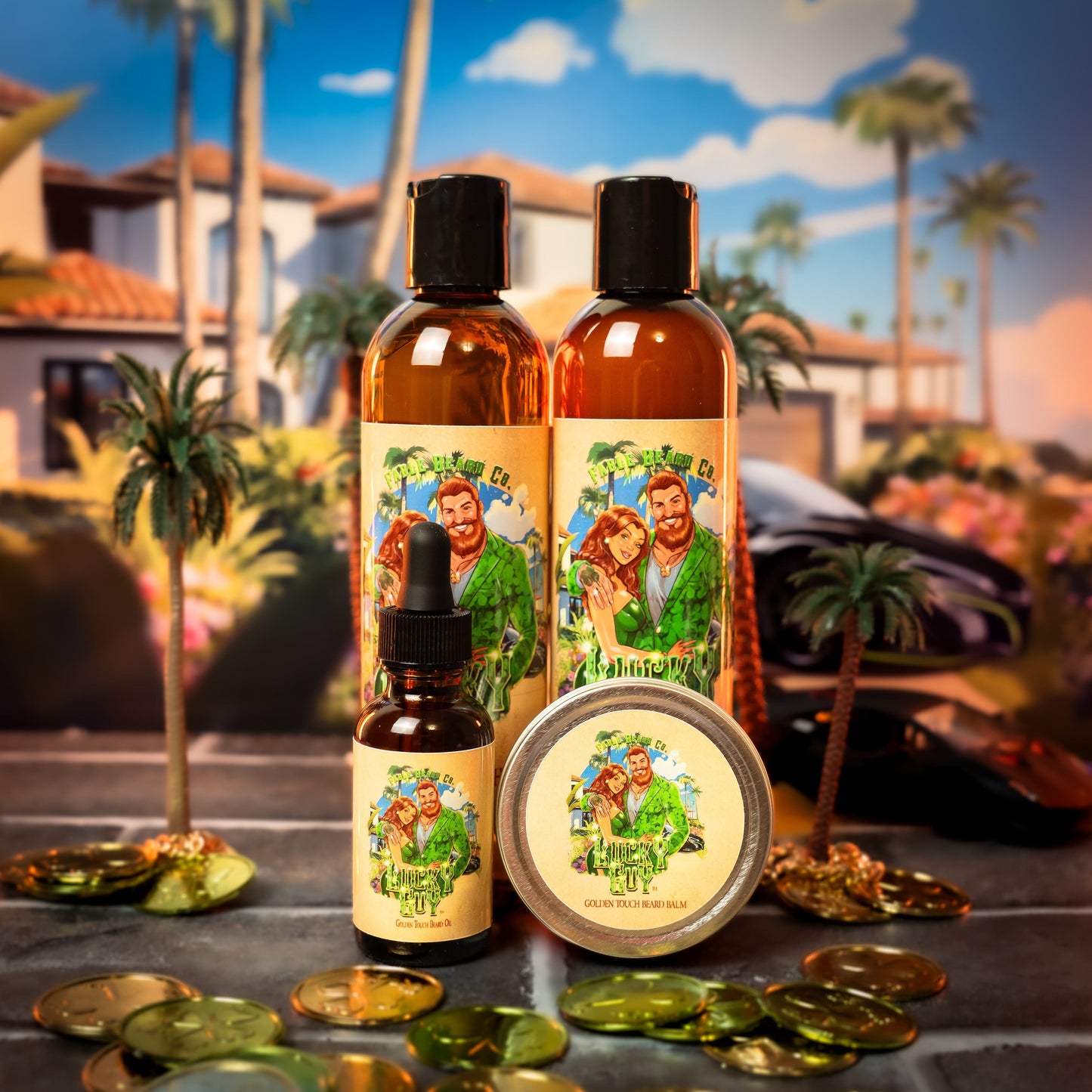 Lucky Guy - Complete Balm Kit - Cooling Sea Water, Clean Oak Moss, Golden Sugarcane