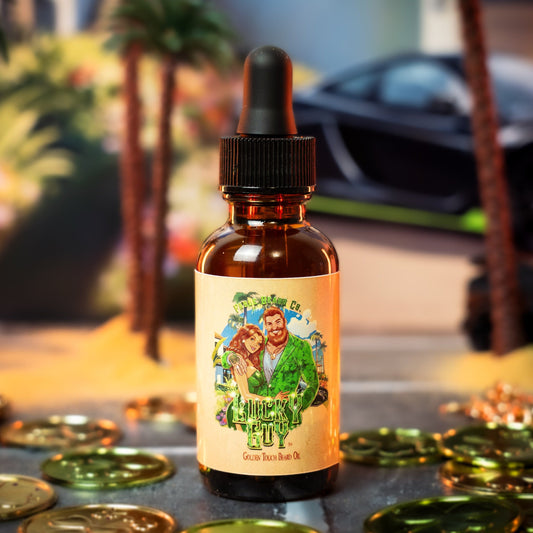 Lucky Guy - Beard Oil - Cooling Sea Water, Clean Oak Moss, Golden Sugarcane