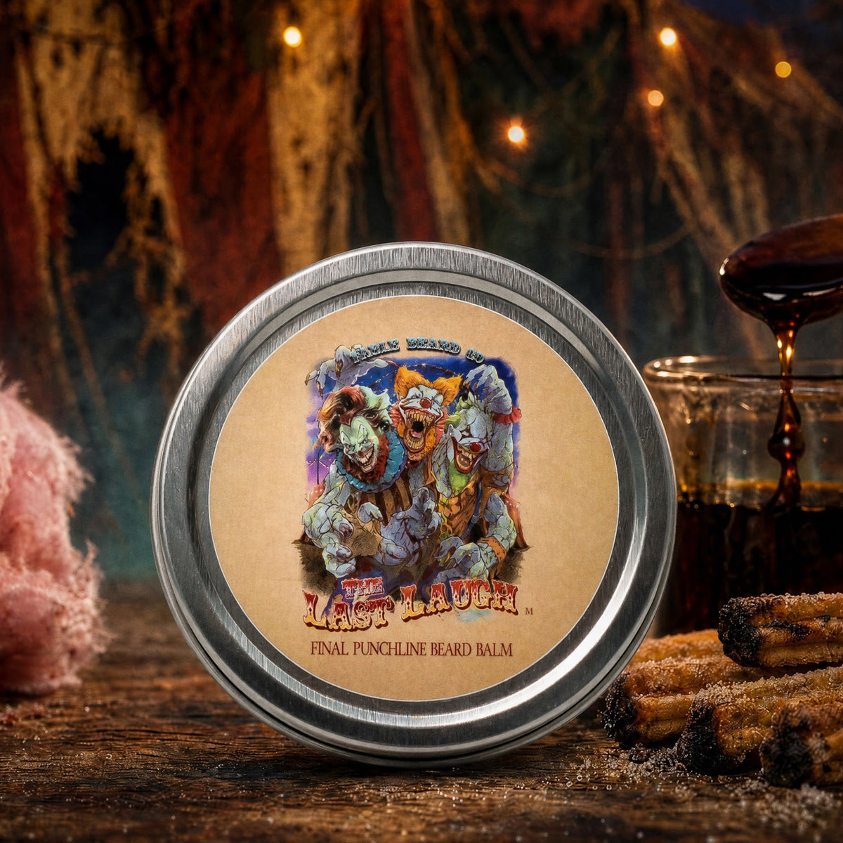 The Last Laugh - Beard Balm - Manic Cotton Candy, Twisted Churros, Wicked Maple Drizzle
