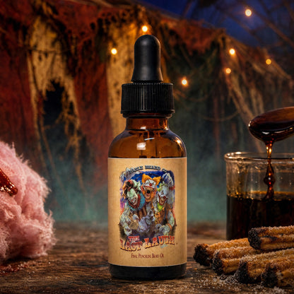 The Last Laugh - Beard Oil - Manic Cotton Candy, Twisted Churros, Wicked Maple Drizzle