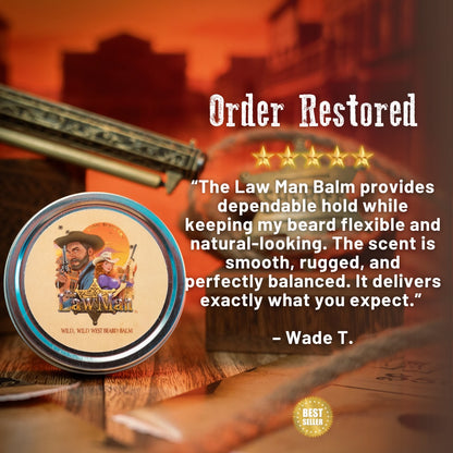 Lawman - Complete Balm Kit - Worn Saddle Leather, Storm Washed Bergamot, Golden Amber