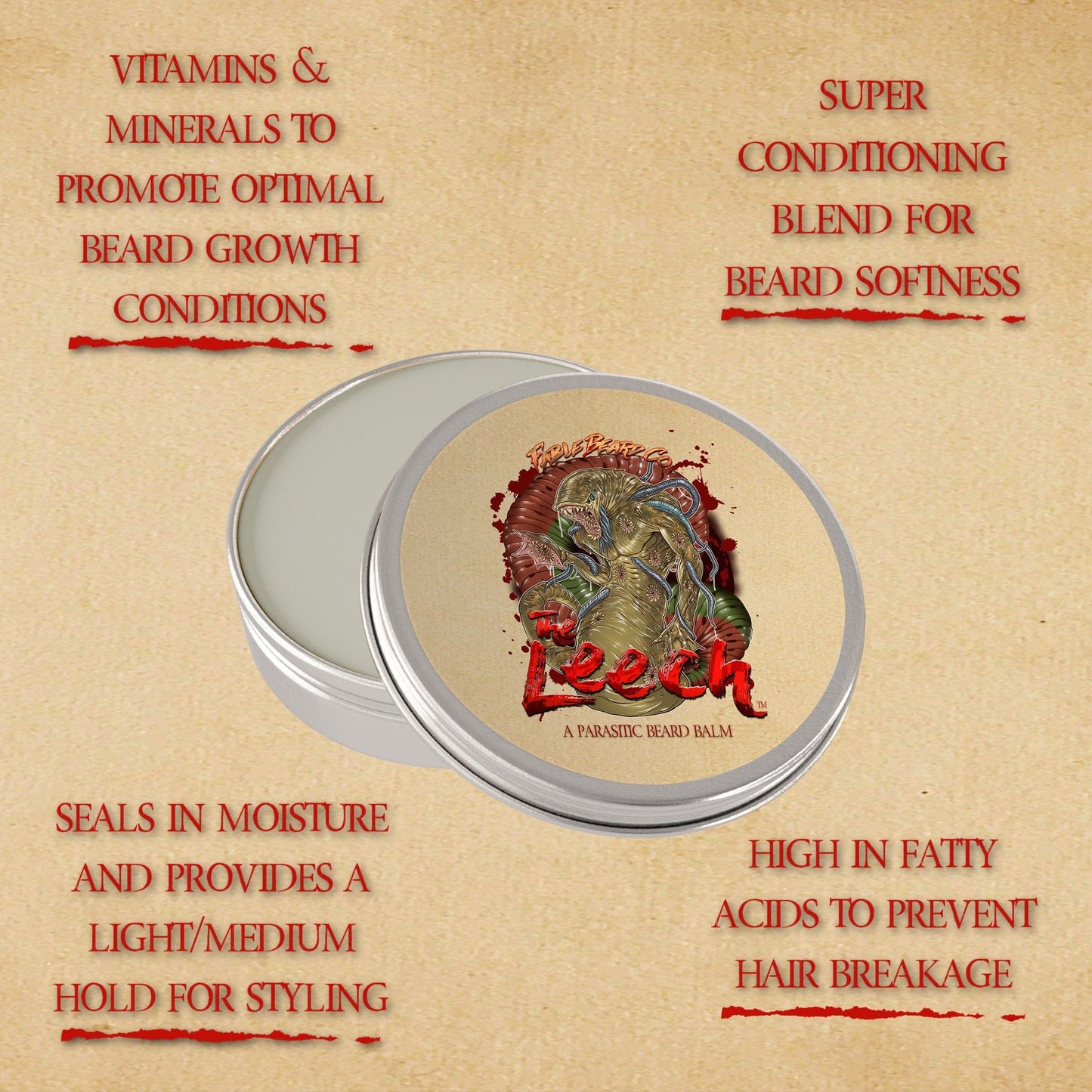 The Leech - Beard Balm - Lakeside Chill, Haunted Hayride, Caramel Pumpkin Spice