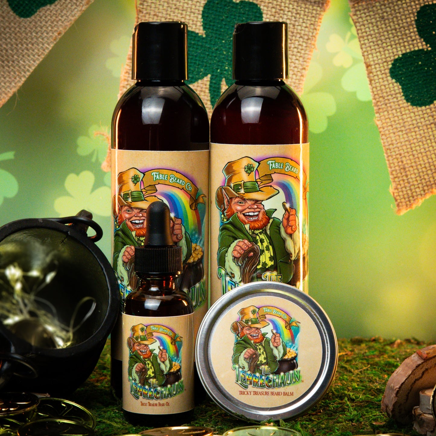 The Leprechaun - Complete Balm Kit - Green Clover, Fresh Rosemary, Black Pepper, and Irish Mist