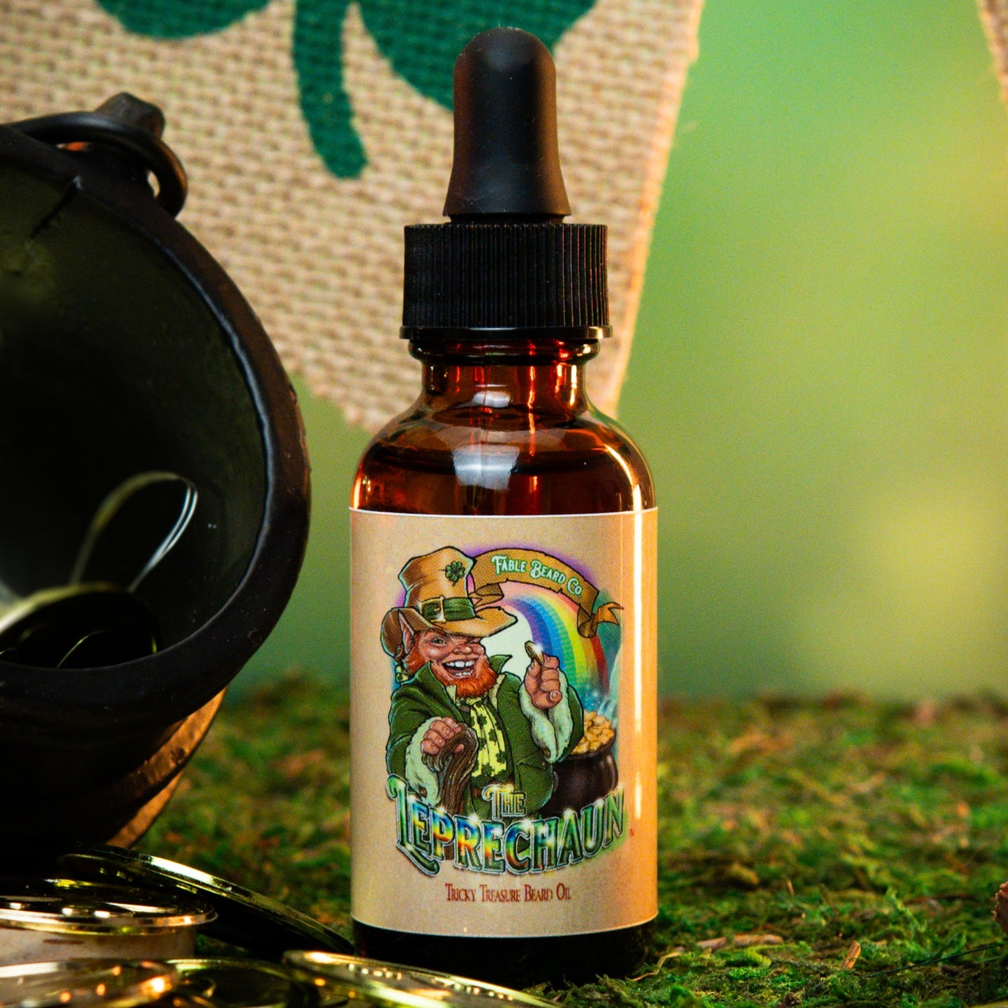 The Leprechaun - Beard Oil - Green Clover, Fresh Rosemary, Black Pepper, and Irish Mist