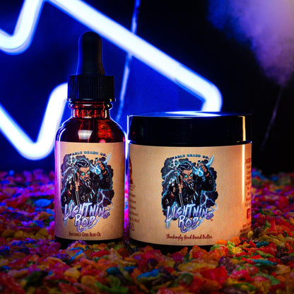 The Lightning Rod - Beard Oil & Butter Kit - Fruity Cereal, Crisp Lemon, Fresh Cherries, and Sweet Pomegranate