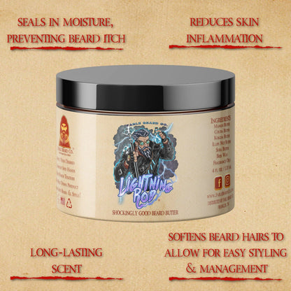 The Lightning Rod - Beard Oil & Butter Kit - Fruity Cereal, Crisp Lemon, Fresh Cherries, and Sweet Pomegranate