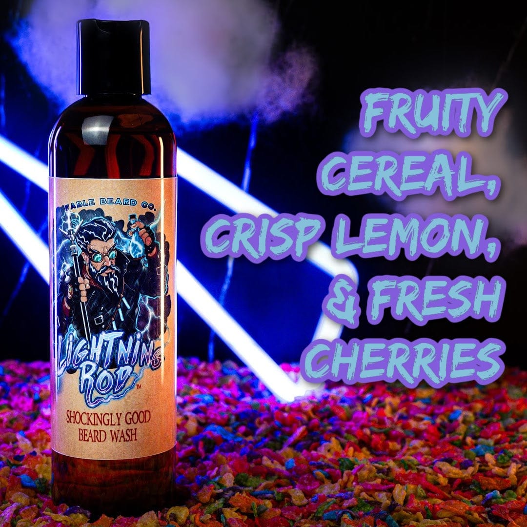 The Lightning Rod - Beard Wash - Fruity Cereal, Crisp Lemon, Fresh Cherries, and Sweet Pomegranate