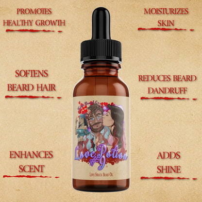 The Love Potion - Beard Oil & Balm Kit - Fierce Citrus, Rugged Musk, Soft Peaches, and Light Berries