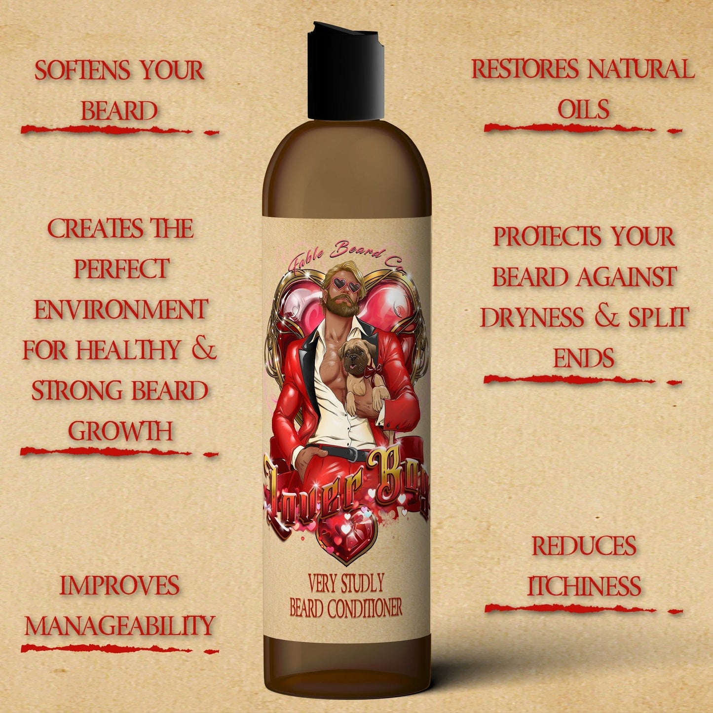 Lover Boy - Beard Conditioner - Seductive Musk, Refreshing Orange Blossom, Charming Anise, & Spicy Cardamom