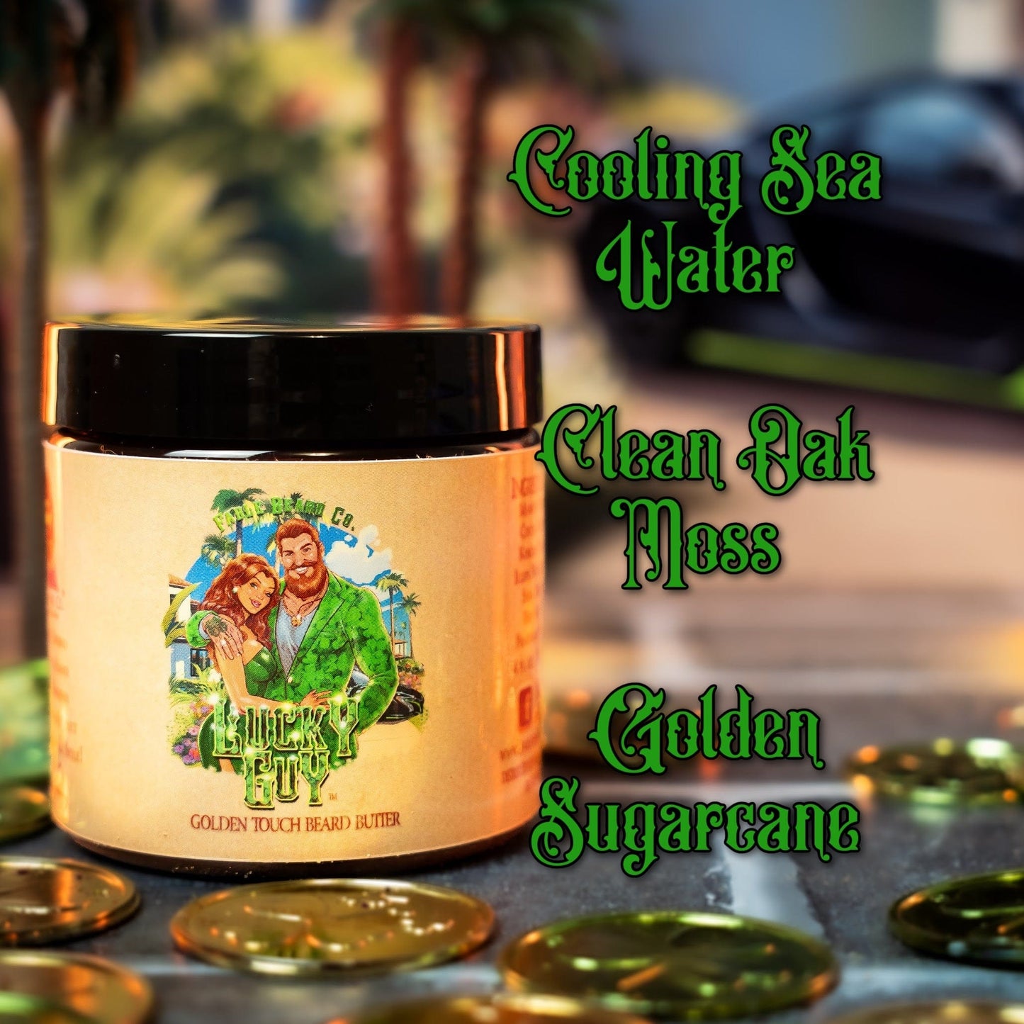 Lucky Guy - Beard Butter - Cooling Sea Water, Clean Oak Moss, Golden Sugarcane