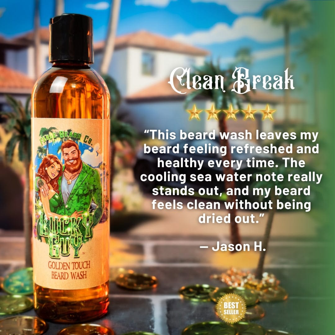 Lucky Guy - Beard Wash - Cooling Sea Water, Clean Oak Moss, Golden Sugarcane