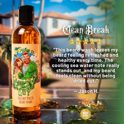 Lucky Guy - Beard Wash - Cooling Sea Water, Clean Oak Moss, Golden Sugarcane