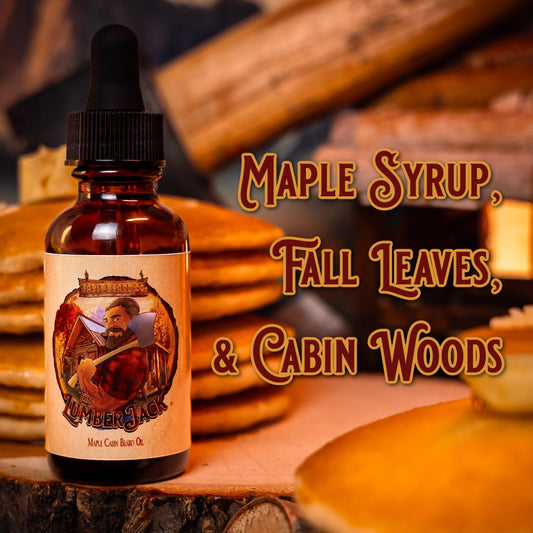 The Lumberjack - Beard Oil & Balm Kit - Rich Maple Syrup, Fragrant Maple Leaves, Soft Cabin Woods