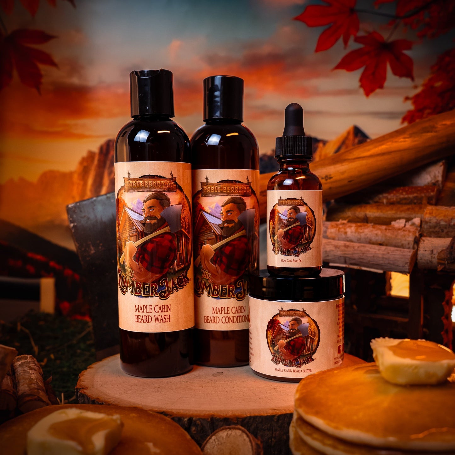 The Lumberjack - Complete Butter Kit - Rich Maple Syrup, Fragrant Maple Leaves, & Soft Cabin Woods