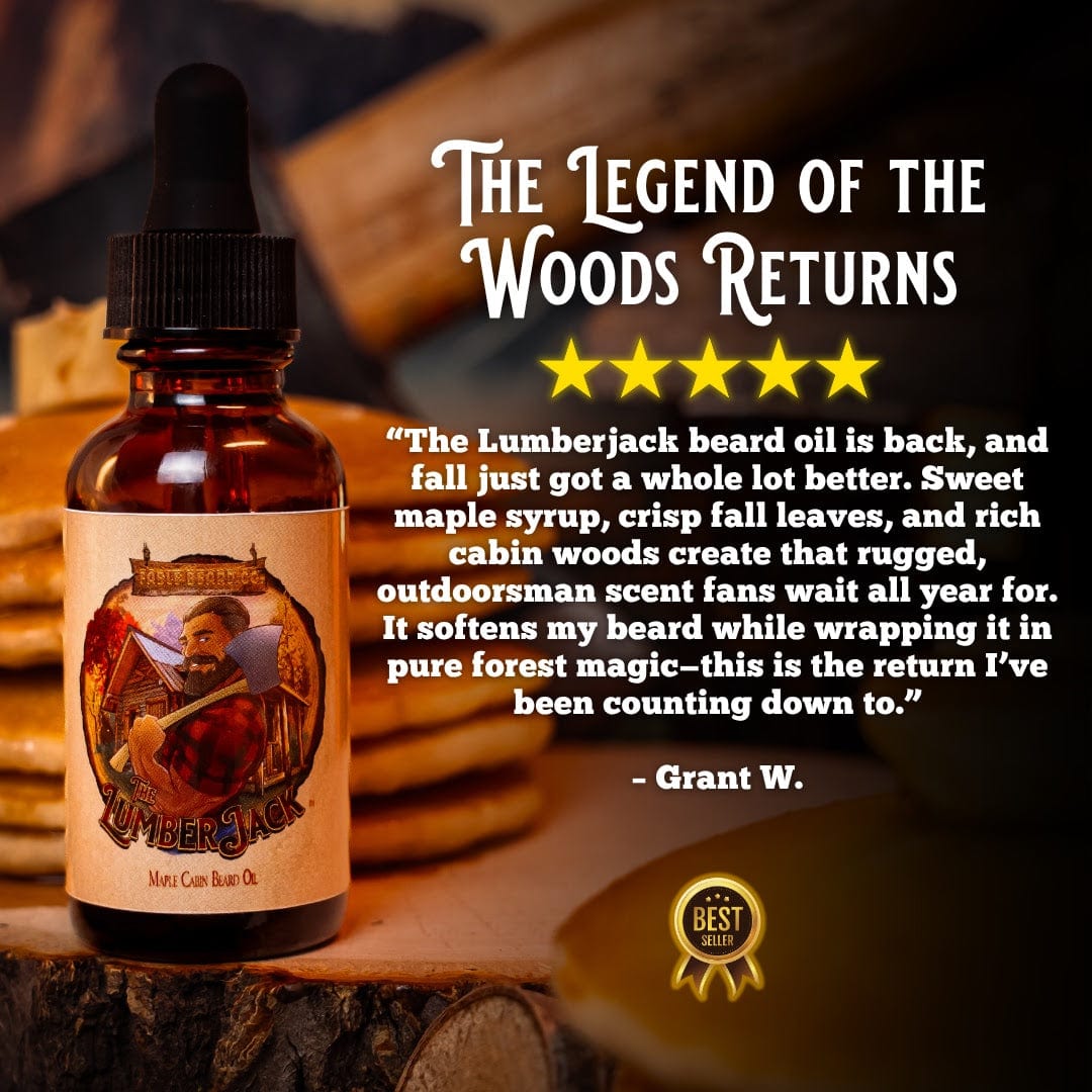 The Lumberjack - Beard Oil - Rich Maple Syrup, Fragrant Maple Leaves, & Soft Cabin Woods