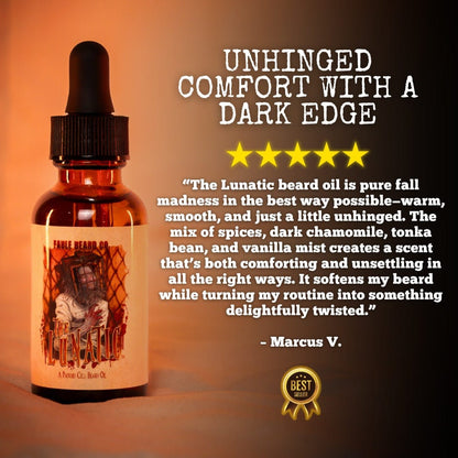 The Lunatic - Beard Oil - Tonka Bean, Vanilla Mist, Warm Spices