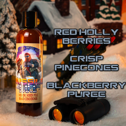 Missile Toe - Beard Conditioner - Red Holly Berries, Crisp Pinecones, Blackberry Puree