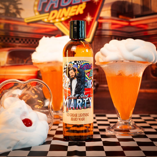 Malt Shop Marty - Beard Wash - Vanilla Ice Cream, Orange Soda, Whipped Cream Swirl