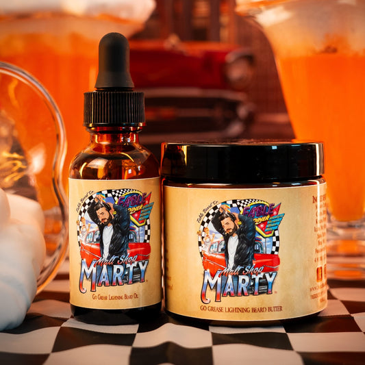 Malt Shop Marty - Beard Oil & Butter Kit - Vanilla Ice Cream, Orange Soda, Whipped Cream Swirl