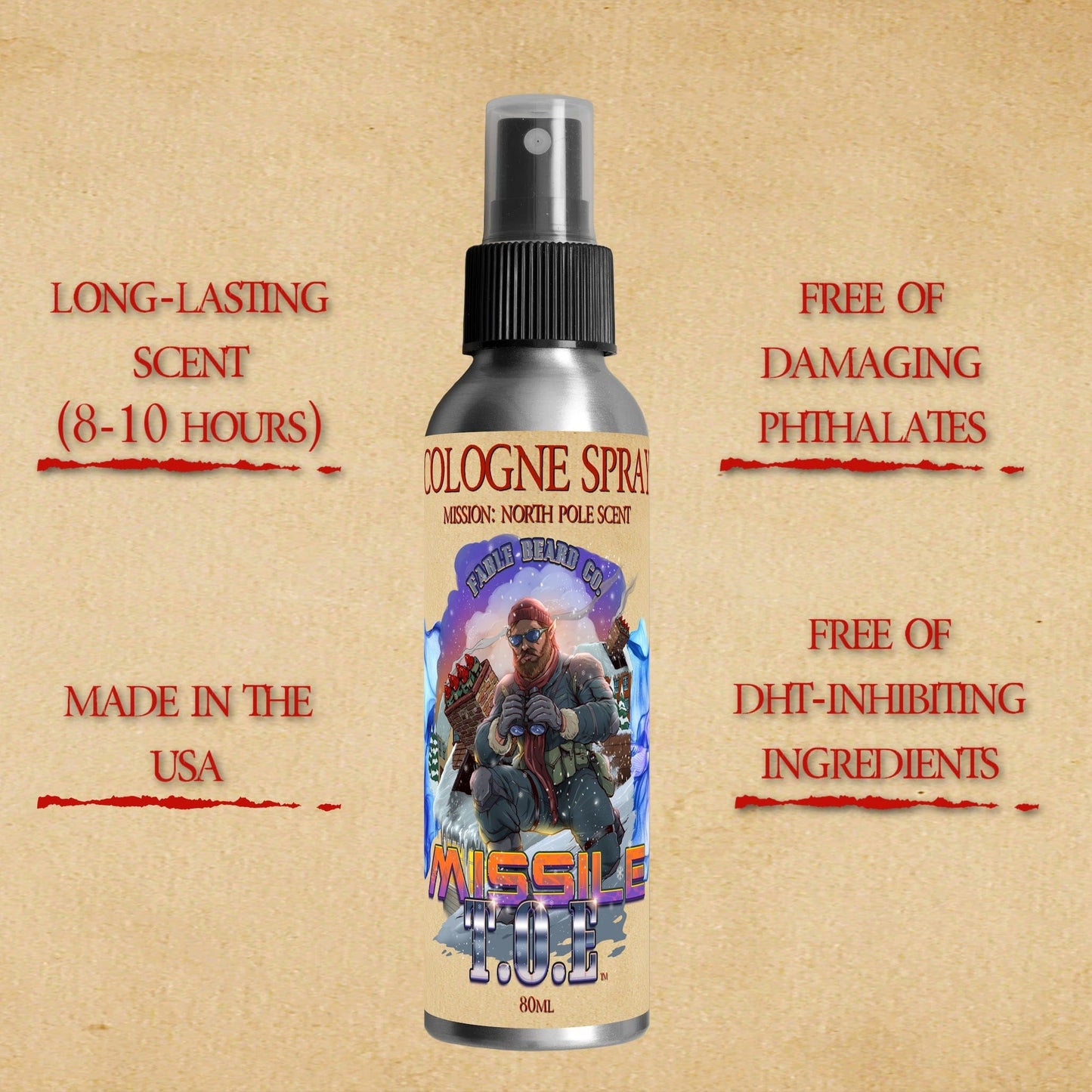 Missile Toe - Cologne - Red Holly Berries, Crisp Pinecones, Blackberry Puree