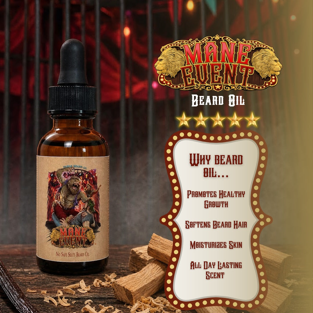 The Mane Event - Beard Oil - Fall Mountain Air, Warm Cashmere, Sandalwood Vanilla