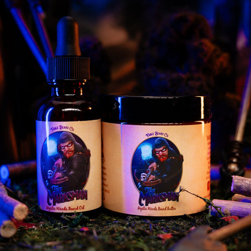 The Marksman - Beard Oil & Butter Kit - Crisp Pine, Warm Cedar, Fresh Sandalwood, Soft Mosses, and Mystical Amber
